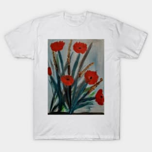 wild abstract mixed wild flowers T-Shirt